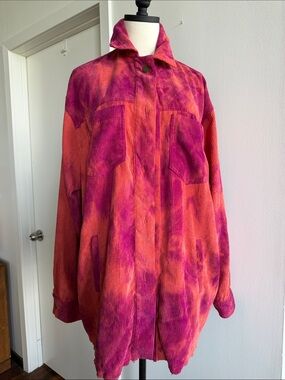 Urban Daizy 🧡Pink-Orange 🩷 Oversized Corduroy Jacket